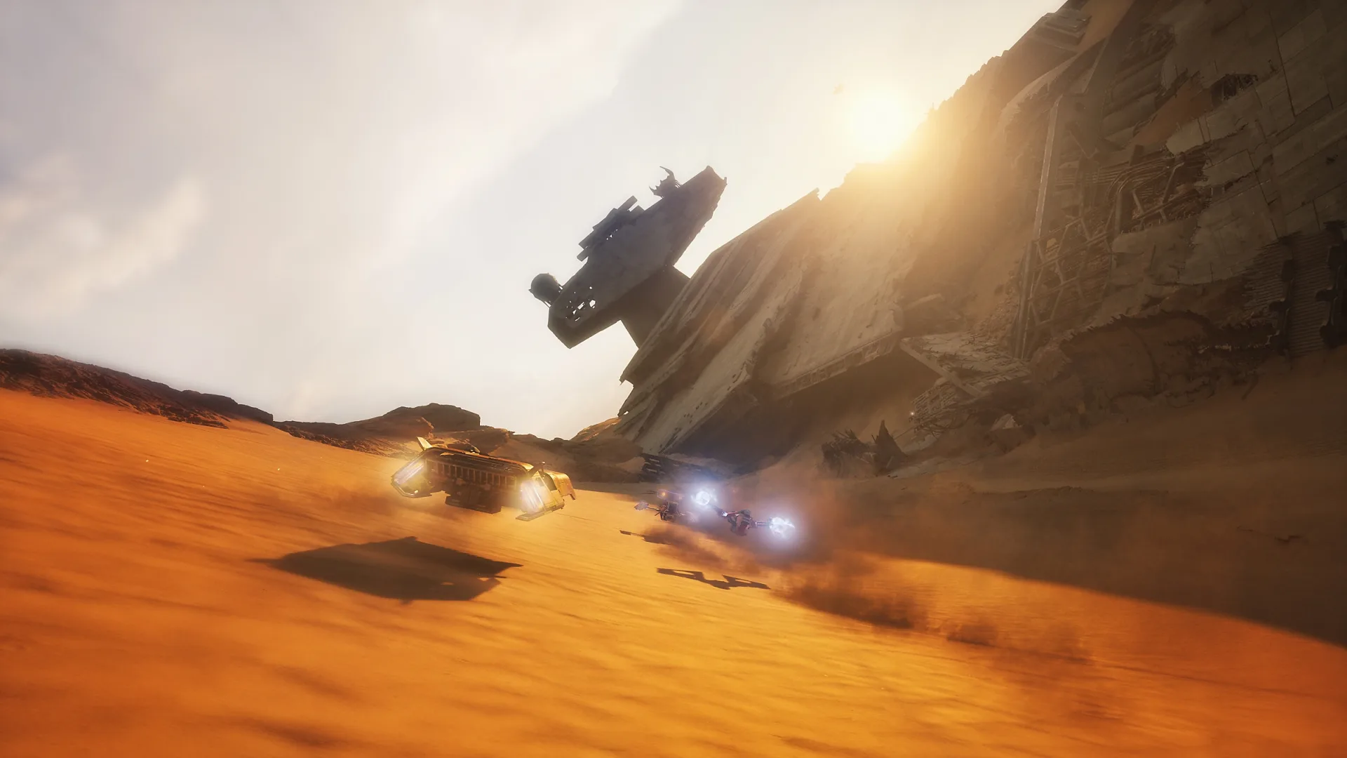 Corsa nel deserto di Jakku