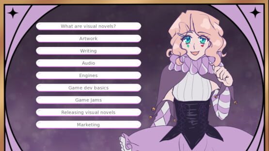 Screenshot A Clown Girl Teaches You How To Make Visual Novels
