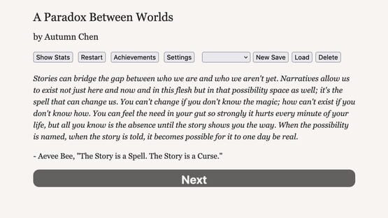 Screenshot A Paradox Between Worlds