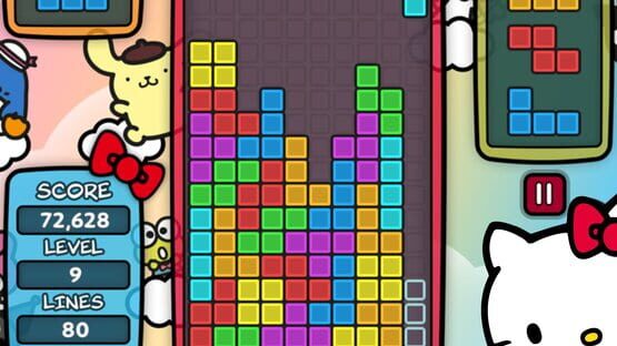Screenshot Sanrio Characters x Tetris