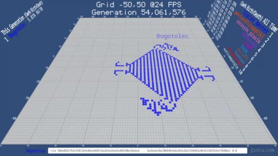 Screenshot Twitch Plays Conway's Game of Life