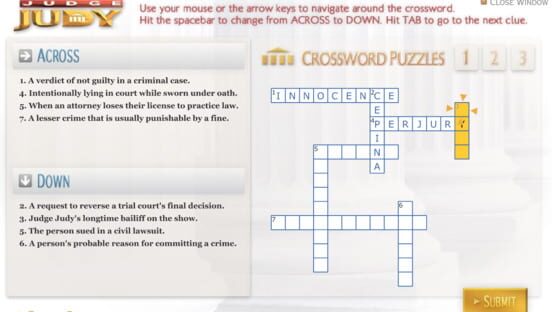 Screenshot Judge Judy: Crossword Puzzles