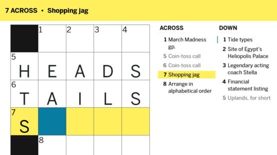 Screenshot Mini Crossword
