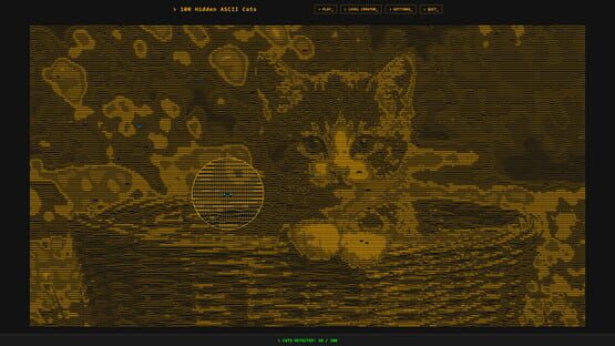 Screenshot 100 Hidden ASCII Cats