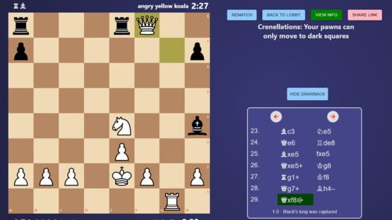 Screenshot Drawback Chess