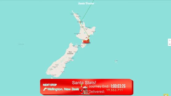 Screenshot Google Santa Tracker