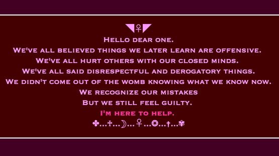 Screenshot Feminist Confessional