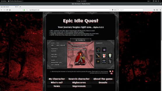 Screenshot Epic Idle Quest