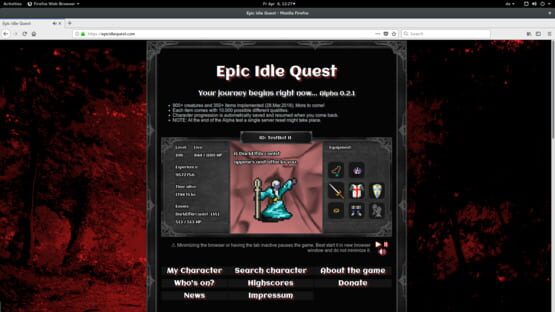 Screenshot Epic Idle Quest