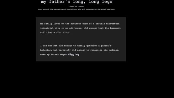 Screenshot My Father's Long, Long Legs