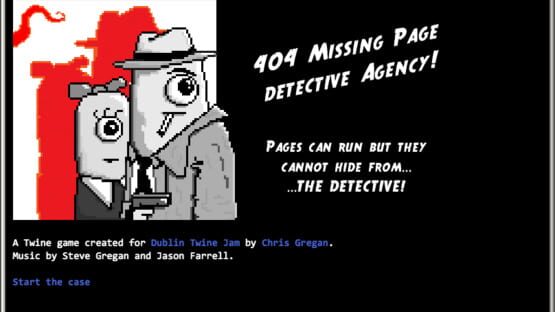 Screenshot 404 Missing Page Detective Agency
