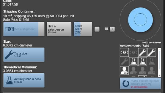 Screenshot M13n: Miniaturization