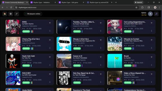 Screenshot Rhythm Typer