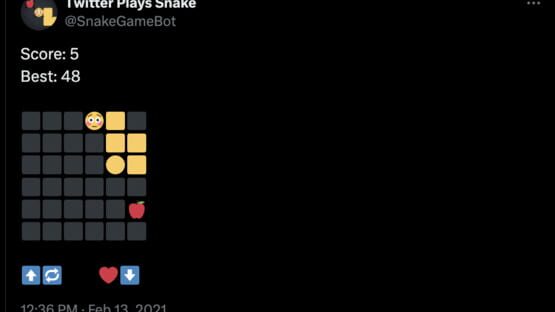 Screenshot Twitter Plays Snake