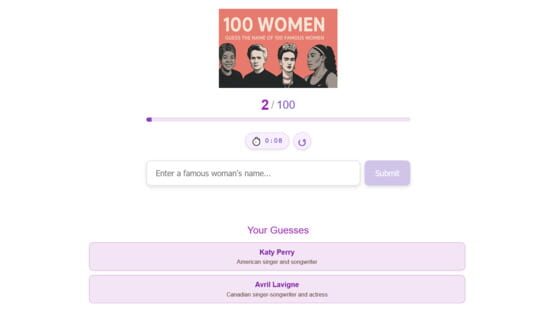 Screenshot 100 Women: Guess the Name of 100 Famous Women