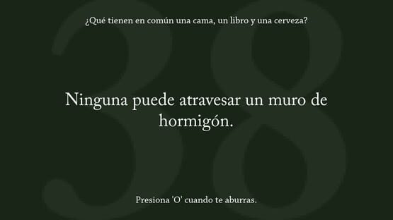 Screenshot 256 cosas en común entre una cama, un libro y una cerveza
