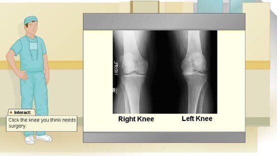 Screenshot Virtual Knee Surgery