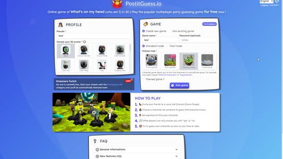Screenshot PostItGuess.io