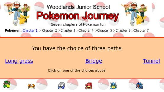 Screenshot Woodlands Junior School Pokemon Journey