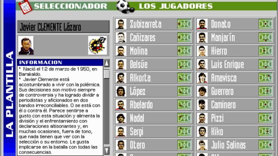 Screenshot PC Selección Española de Fútbol Eurocopa '96