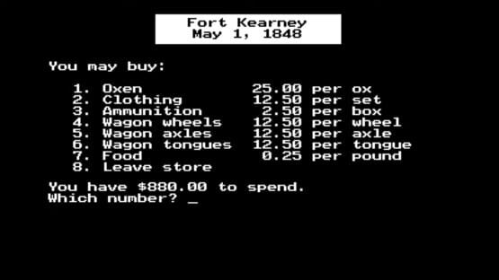 Screenshot The Oregon Trail: Classic Edition