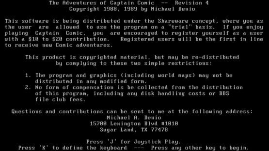 Screenshot The Adventures of Captain Comic