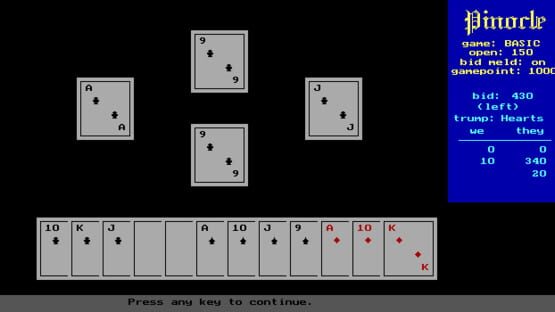 Screenshot Pinocle Games