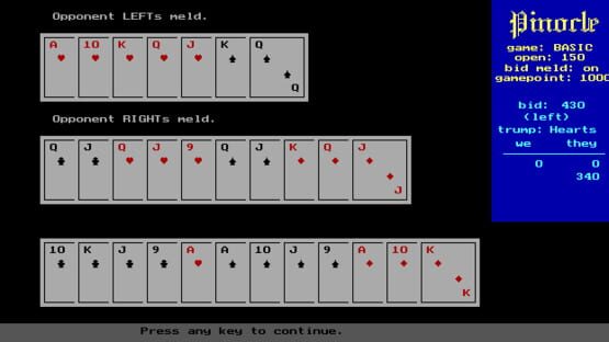 Screenshot Pinocle Games