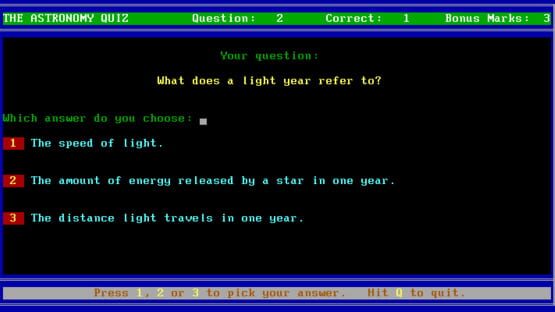 Screenshot The Astronomy Quiz