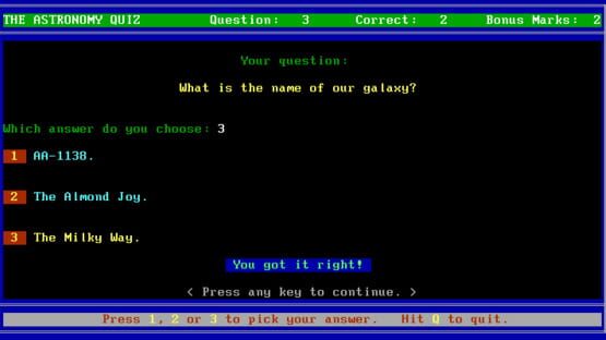 Screenshot The Astronomy Quiz
