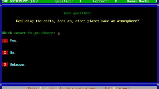 Screenshot The Astronomy Quiz