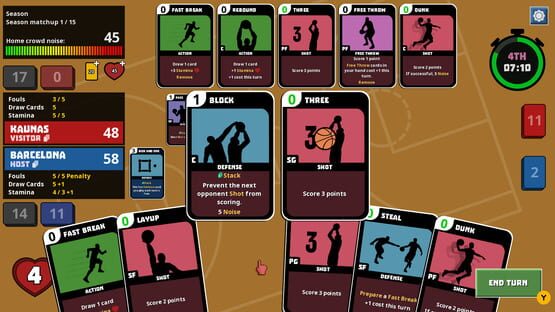 Screenshot Clutchtime: Basketball Deckbuilder