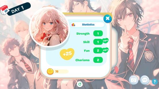 Screenshot Love Anime Boys Club: Language and Date Zodiac Signs