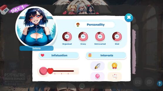 Screenshot Psychiatric Prison Romance: Serial Killer Anime Girls Dating Sim