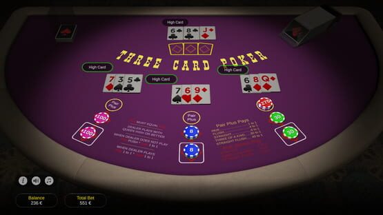 Screenshot 3 Card Poker
