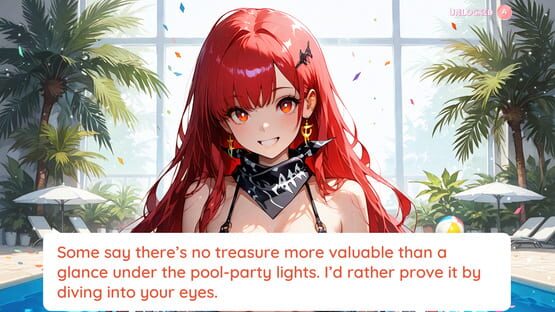 Screenshot Poolside Girls Kiss: Passion Fruits Hotel Dating Sim