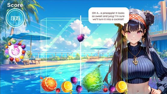 Screenshot Poolside Girls Kiss: Passion Fruits Hotel Dating Sim