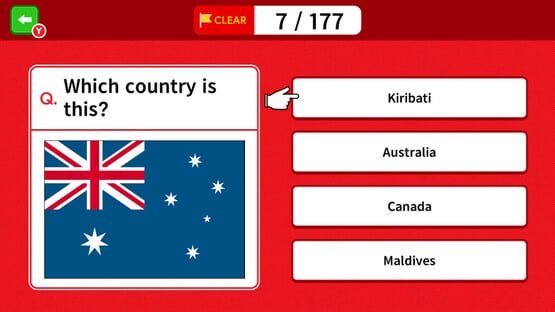 Screenshot Flag Trivia Quiz: Four Choices!