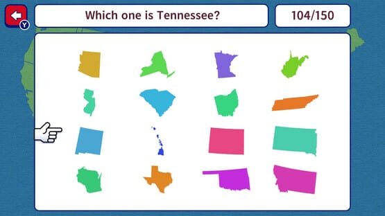 Screenshot Geo Brain Boost! 50 U.S. States Silhouette Quiz
