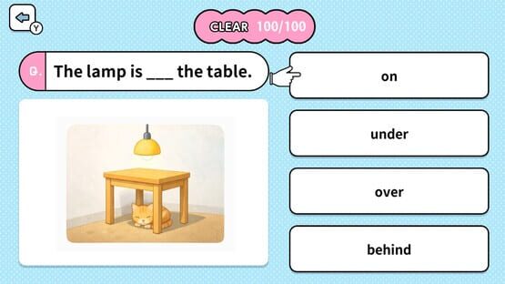 Screenshot Learn with Illustrations! English Prepositions 4-Choice Quiz