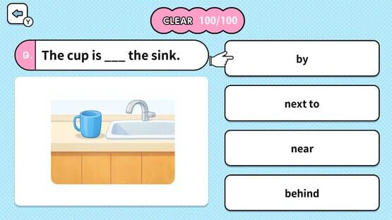 Screenshot Learn with Illustrations! English Prepositions 4-Choice Quiz