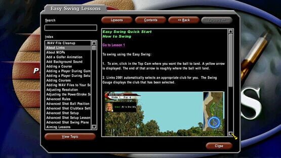 Screenshot Links 2001