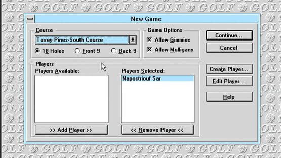 Screenshot Microsoft Golf