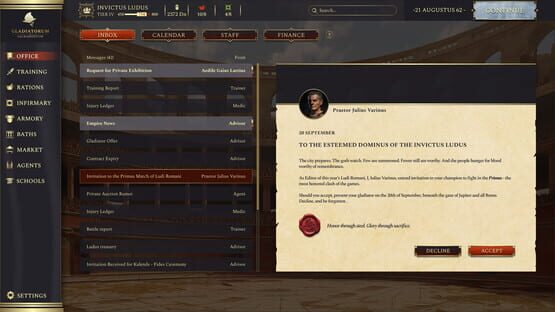 Screenshot Gladiatorum: Sacramentum