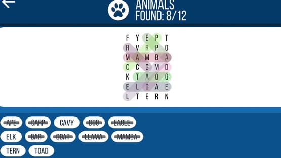 Screenshot Word Search Game