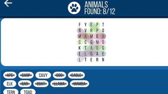 Screenshot Word Search Game