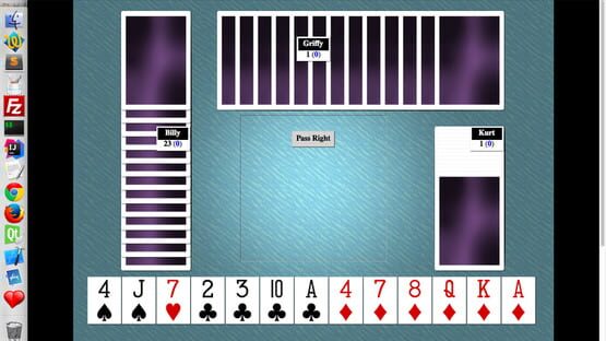 Screenshot Hearts Card Game