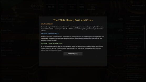 Screenshot Federal Reserve Simulator