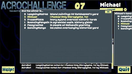 Screenshot AcroChallenge