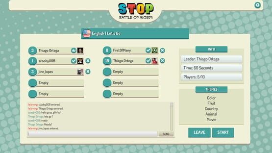 Screenshot Stop Online: Battle of Words
